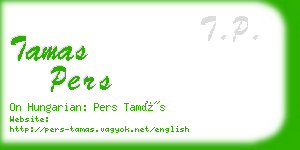 tamas pers business card